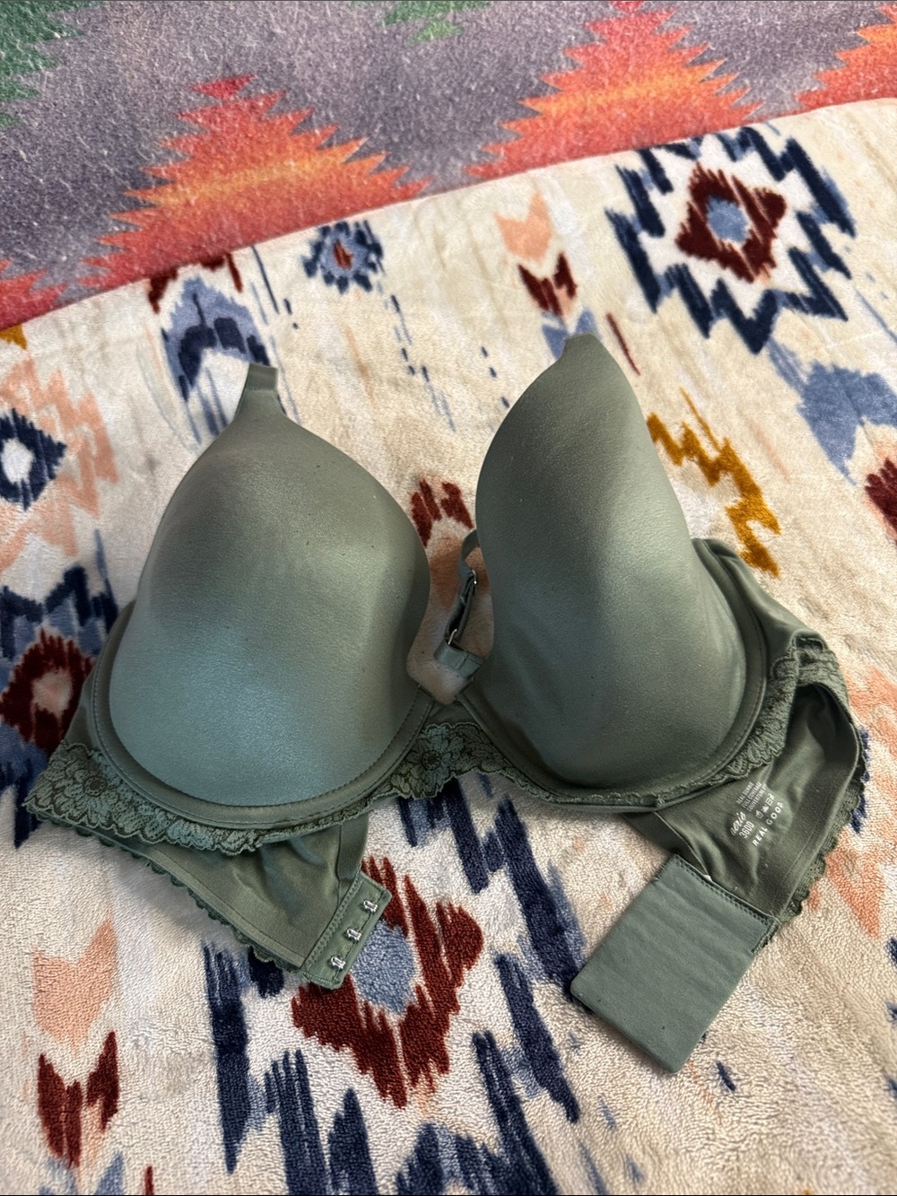 aerie Smooth Lace-Trim Push-Up Bra in Sage